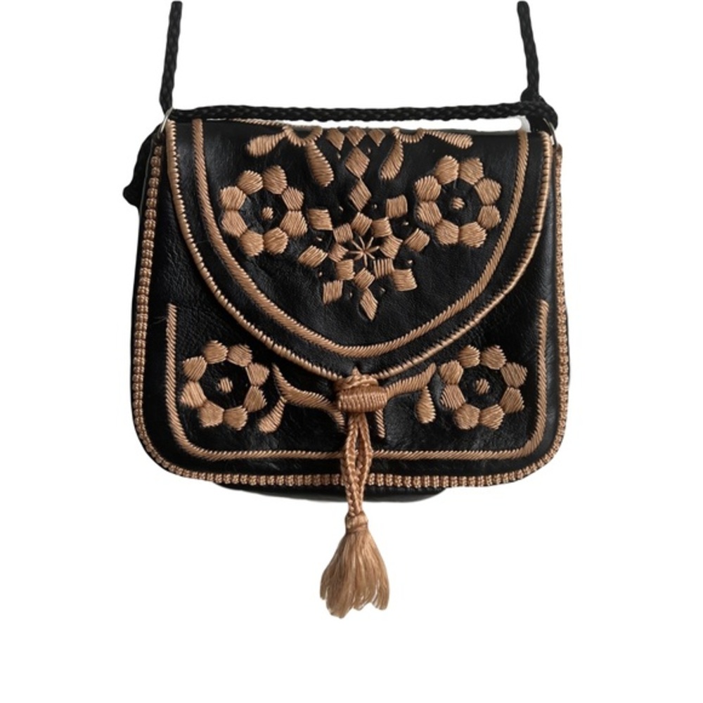 Vintage Moroccan Embroidered‎ Bag with XL convertible strap